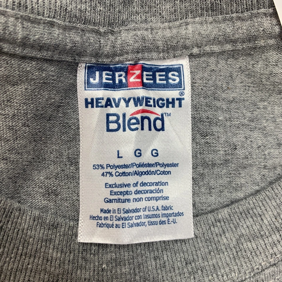 Jerzees T-shirt Gris Imprimé Michigan Big Blue Football US Taille L TS004-SO - Photo 2/4