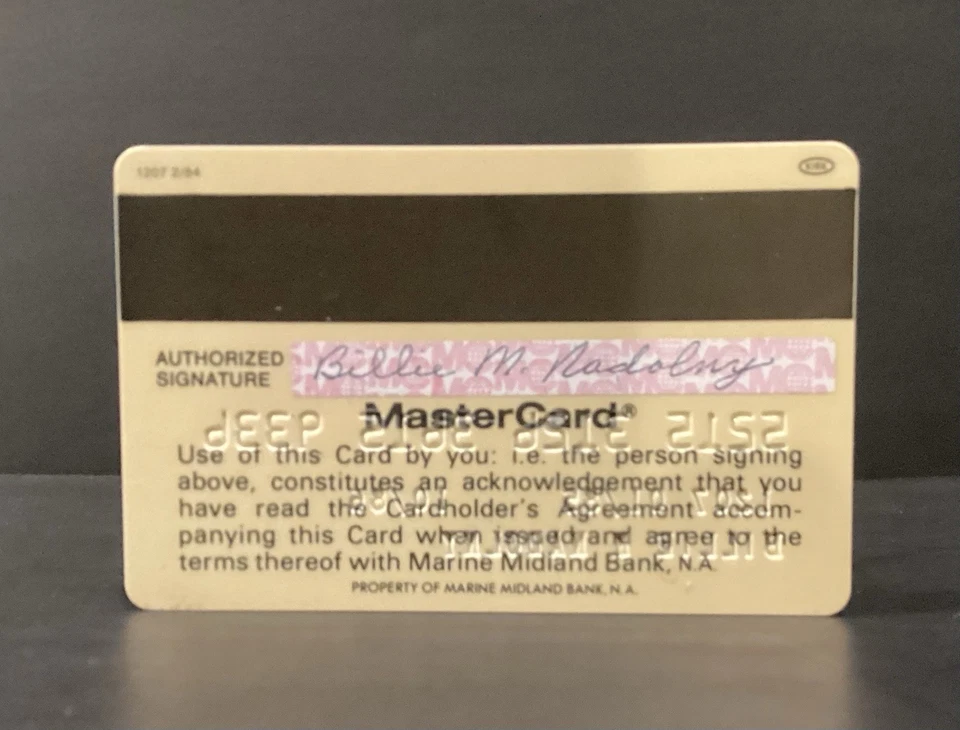 Mastercard City Federal Saving expirado 1986 vintage limpio Midland Bank Foto 2 de 2
