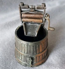 1970s Vintage Durham Industries Die Cast Metal Miniature Wringer Wash Tub
