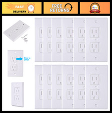 12 Pack Baby Safety Outlet Covers - Self Closing Wall Socket Plugs for Child Pro