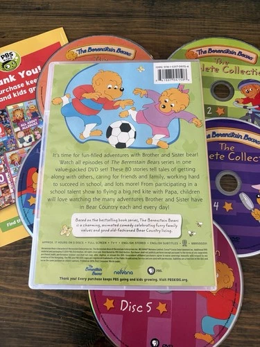 The Berenstain Bears: The Complete Collection 80 Stories DVD PBS Kids 5-Disc Set image 2