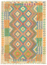 Vintage Hand Woven Traditional Kilim Rug 5'6" x 8'0" Oriental Wool Carpet