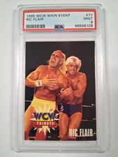 1995 Cardz WCW Main Event Ric Flair (& Hulk Hogan) Wrestling Card PSA 9 WWE WWF