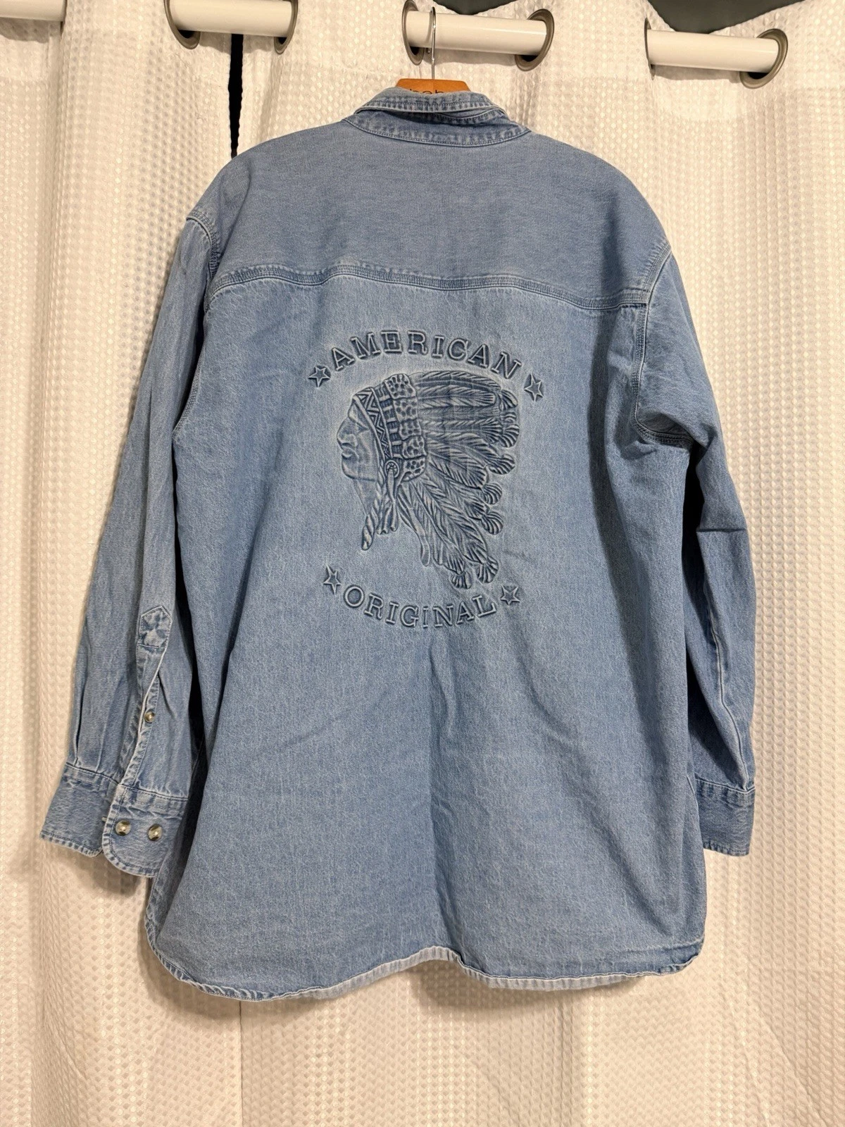 American Original Denim Shirt Jacket Mens XL Vintage Western Style