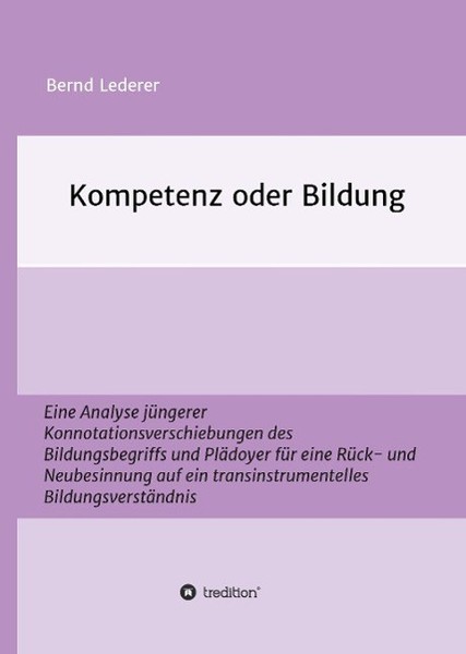 Kompetenz Oder Bildung Bernd Lederer-image