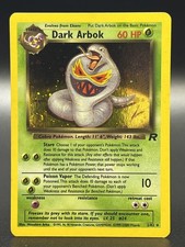 Dark Arbok 2/82 Team Rocket Holo Rare SWIRL WOTC Vintage Pokemon TCG - LP
