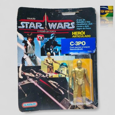 GLASSLITE C3PO   SEALED CARD DAMAGED BLISTER - VINTAGE STAR WARS FIGURE MOC 