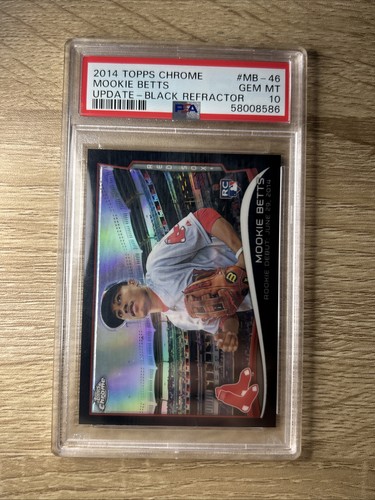 Mookie Betts [Black Refractor] #MB-46 2014 Topps Chrome Update card