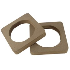 Pair of 4.5 Inch Universal Mdf Wood Speaker Spacer Rings