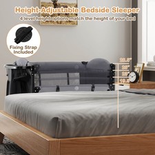 Baby Bassinet Bedside Crib w/Changing Table Mattress Detachable Canopy Basket