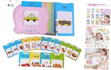 Talking Flash Cards for Toddler 1 2 3 4 5 Pocket Speec - Pink