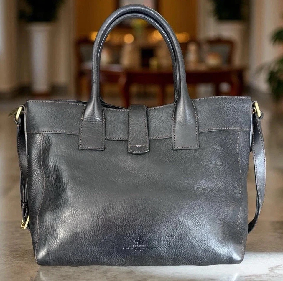 Bolso de Mano Dooney Bourke Negro Amelie Bolso de Cuero Florentino Vacchetta Foto 2 de 4