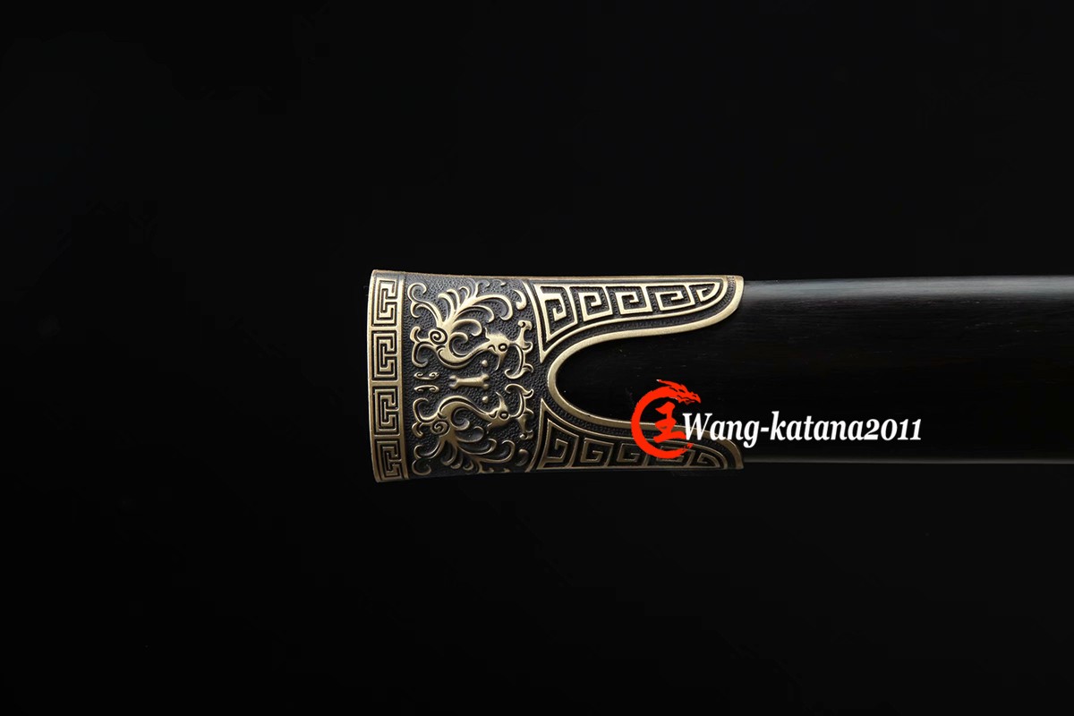 42" Functional Chinese Han Jian Sword Kungfu Practice Damascus Folded Steel