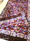 100% Pure Silk 72" by 21" Batik Scarf-1970s India-Handloomed-Handrolled Edge-NEW — photo 2