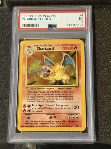 1999 Pokémon Charizard-Holo #4 PSA 5 EX