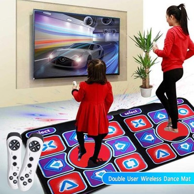 Dance Mat Toy For TV Double User HD AV Wireless Non Slip Rechargeable Light SET