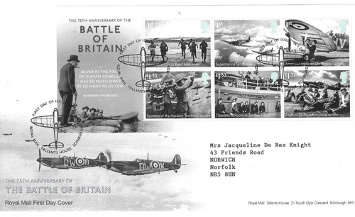 GB Comm/FDC - 75th Ann of Battle of Britain - Edinburgh -  2015 (RM985)