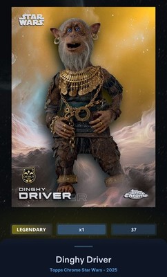 Dinghy Driver Debut Gold 50cc Legendary Star Wars Card Trader Topps Chrome 2025
