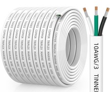 10 Gauge Marine Wire, 10/3 Triplex Grade Cable, IP68 50FT