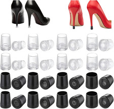 16 Pairs 32 Pcs High Heel Replacement Protectors - Round High Heel Caps for...