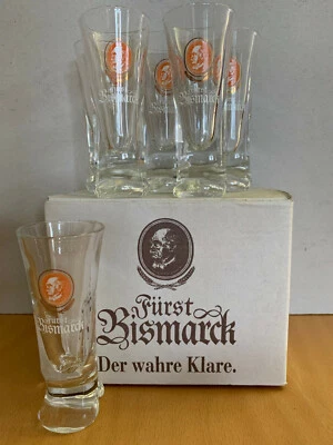 6 x Fürst Bismarck Shot Glas Gläser von Böckling KULT