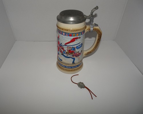 1988 Anheuser Busch Winter Games Calgary Official Olympic Collectors Stein - Picture 11 of 16