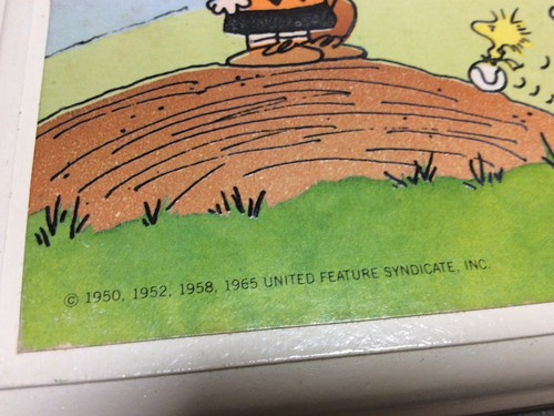 Hallmark 1965 Plaque Charlie Brown Snoopy Baseball Plaque - Picture 4 of 9
