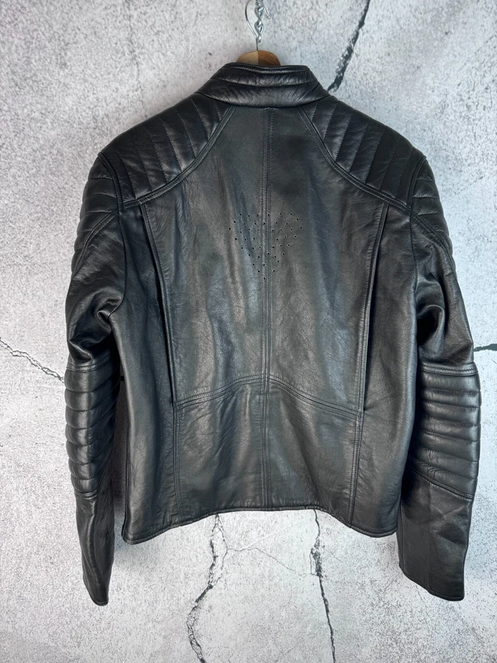 Superman Men's Eco Leather Black Moto Jacket Coat in Size M - Image 2 of 3