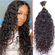 Curly Human Hair Bulk For Braiding Water Wave Brazilian Remy Hair Bundle No Weft
