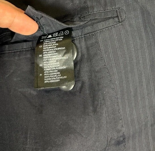 Traje Marni X H&M Gris Rayas Algodón Hombre 2 Piezas Talla 38R Pantalón 32x30 Foto 4 de 4