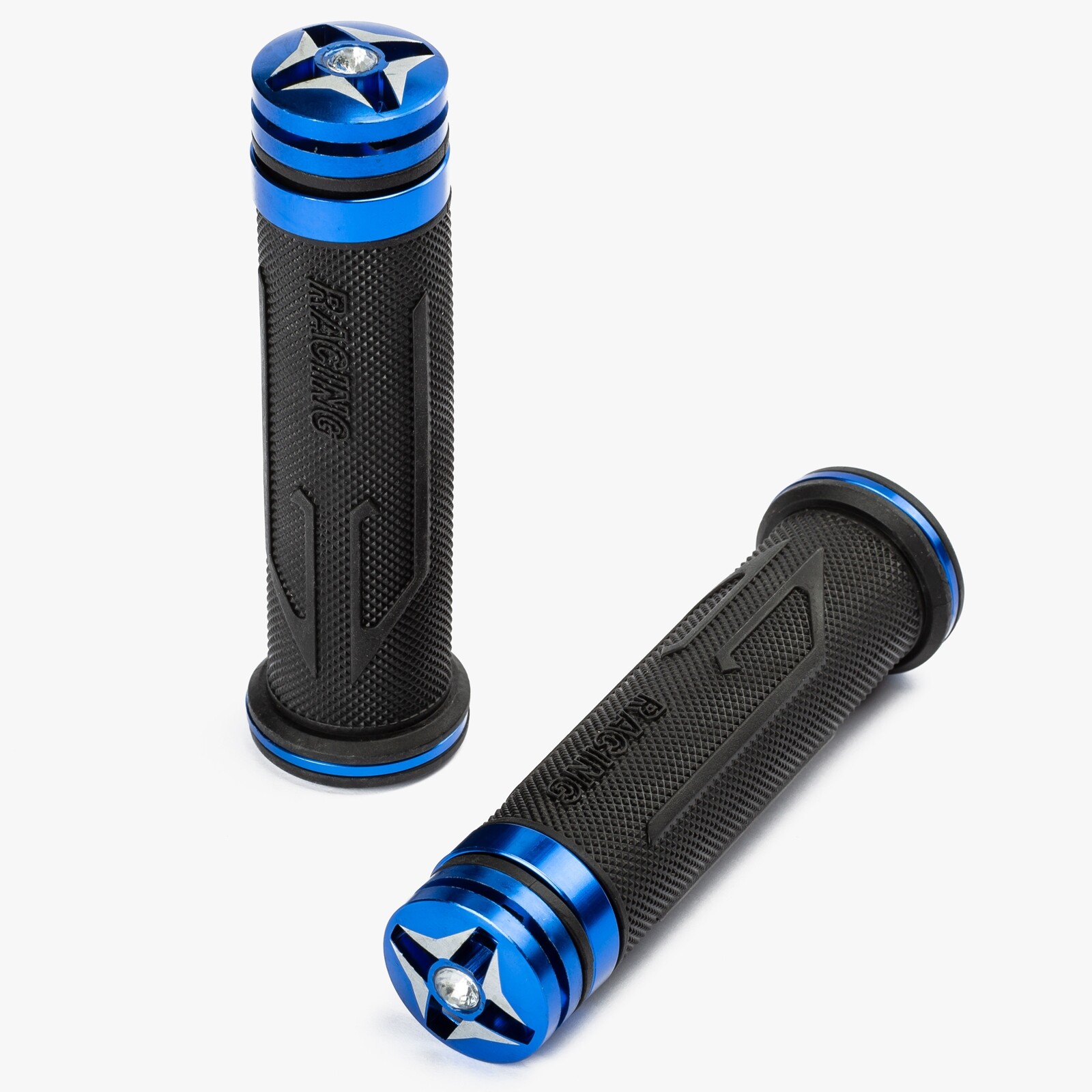 Universal Motorcycle Handlebars Grips Rubber Antiskid Motorbike SonicMoto Blue