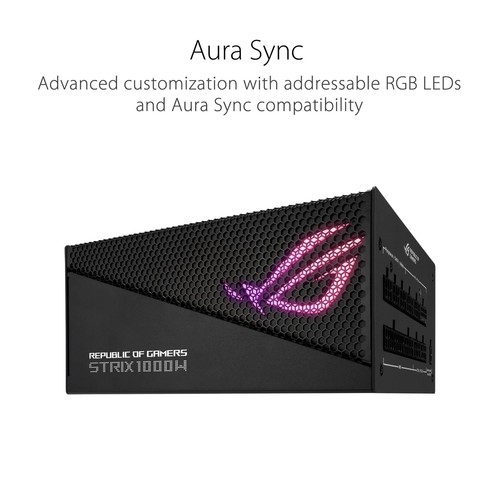 ASUS ROG Strix 1000W Gold Aura Edition (Fully Modular Power Supply, 80+ Gold ... - Picture 6 of 12