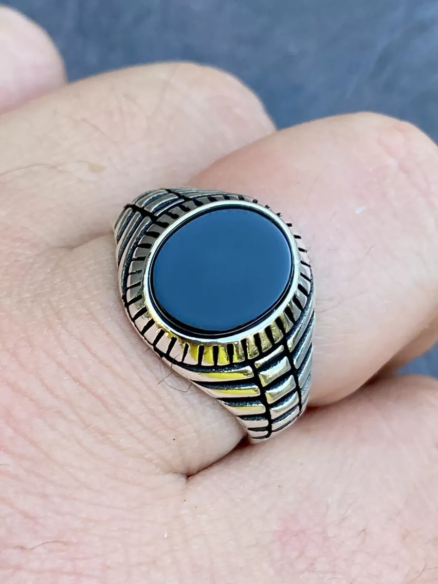 Turquoise pinky shop ring mens
