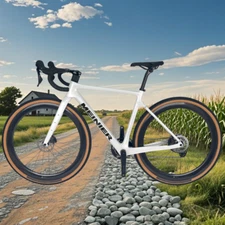 700C Fully Hidden Carbon Gravel Bike Shimano GRX Road Bike 22S Complete Bicycles