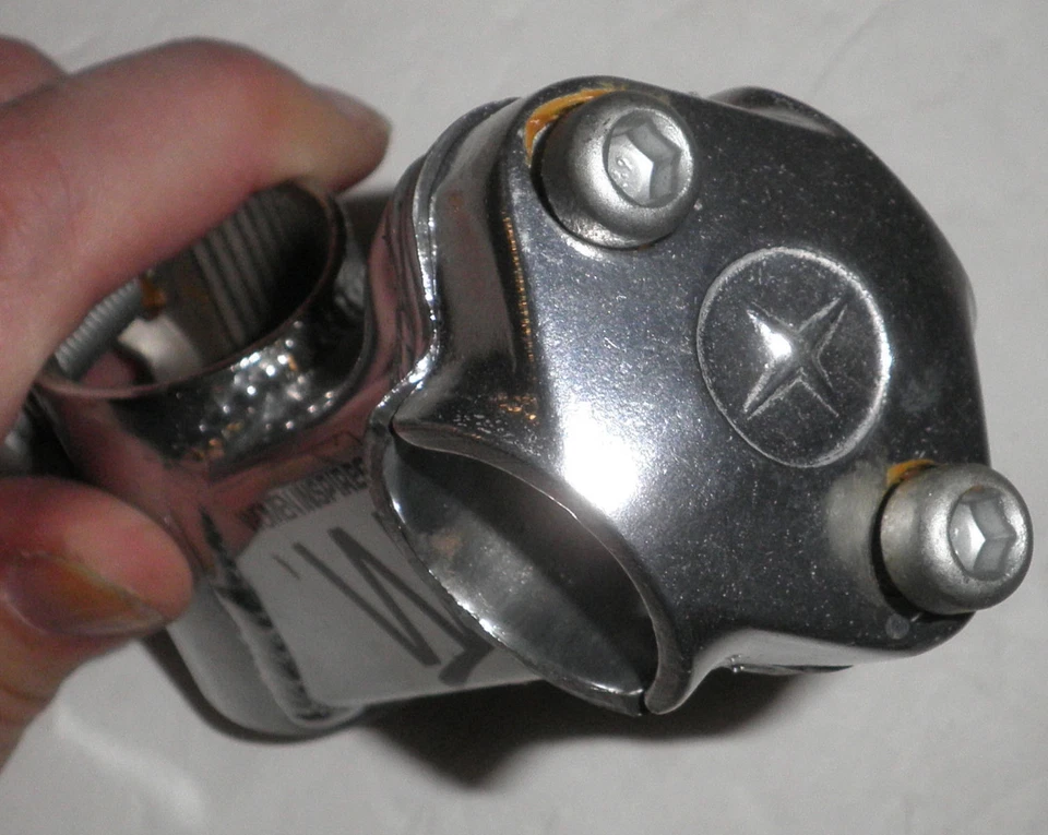 SCHWINN WOMEN INSPIRED STEEL THREADLESS SILVER BICYCLE STEM BIKE PARTS 175-2 - Image 3 of 3