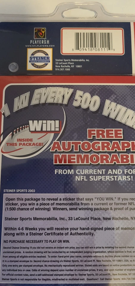 Emmitt Smith-Dallas Cowboys Factory Sealed Steiner Mini Player Standee New 2002 - Image 4 of 4