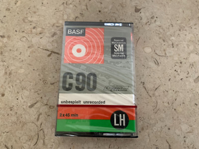 1 sealed BASF 90 minute Cassette Tape - Sealed LH C90 German