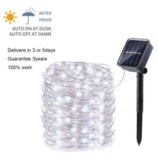 Outdoor Solar Powered Led Strip Light Copper Wire Waterproof Light String Xmas