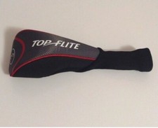 Top Flite Golf Club Head Cover Sock Black Red #3 Cloth Stretch
