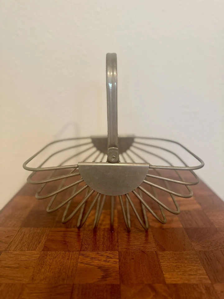 Vintage Godinger Silver-Plated Wire Bread Or Fruit Basket 1988 MCM Art deco - Image 2 of 4