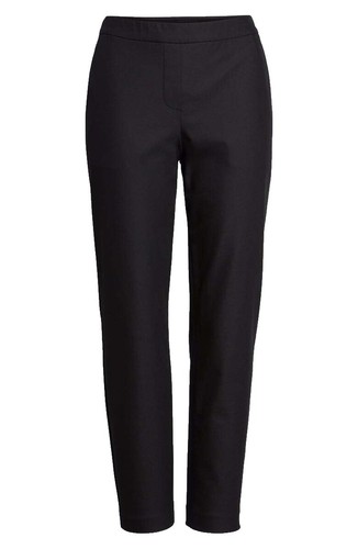 Theory Cotton Blend Cigarette Pants Womens 4 Black (Faded) Made in USA