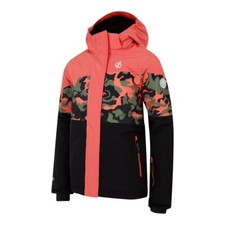 Dare2b Humour III Jacket Orange Rust Camo Print, blouson de ski junior