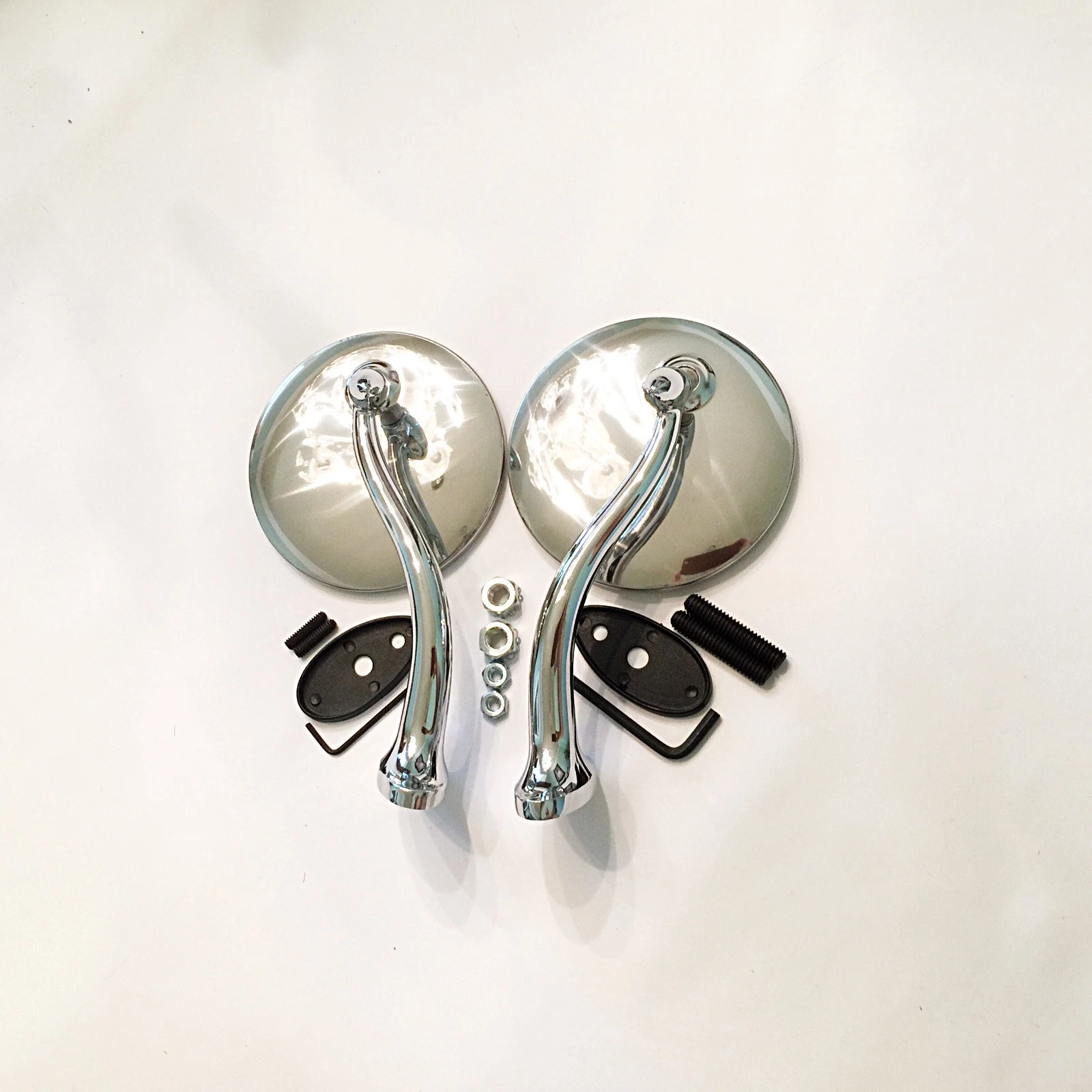Custom Swan Neck Rear View Mirrors -1 PAIR- Hot Rod, Classic, Truck, VW Bug