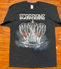 SCORPIONS "2015 Return To Forever Tour 80's Rock Double Sided T-Shirt  SZ L-NWOT