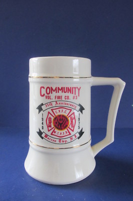Vintage Community Vol. Fire Co #3 35th Anniversary Marren twp Cup Mug Beer Stein