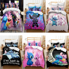 Lilo Stitch Bedding Disney Cartoon Single Quilt Duvet Cover Set New Kids Gift L1