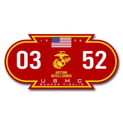 USMC 0352 MOS Decal - USMC Veteran Decal - Marine Corps - Devil Dog 3 ...