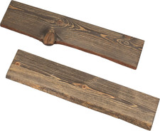 36” Black Live Edge Wood Shelf 2-Pack - Sustainable & Stylish Home Decor