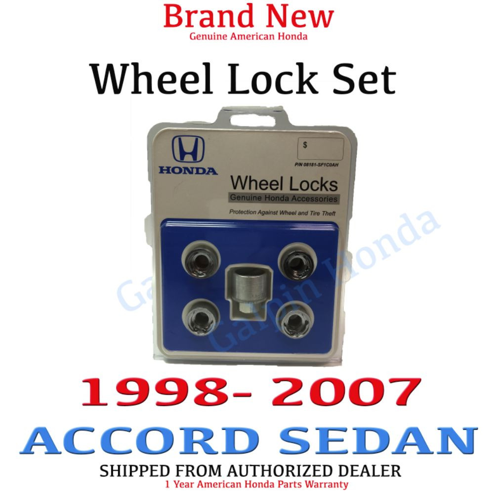 1998- 2007 Honda ACCORD SEDAN New Genuine Wheel Lock Set [08181