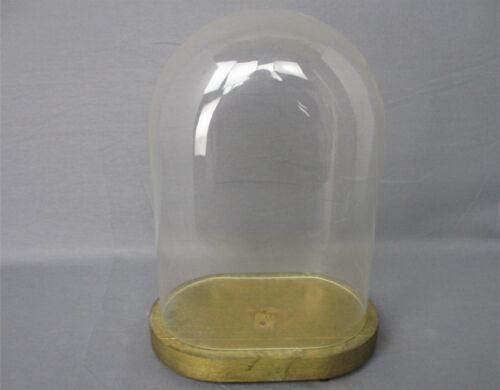 Vintage Oval Hand Blown Glass Globe Dome Doll Clock Steampunk 10.43" H 7.40"W - Picture 1 of 5